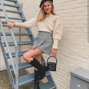 Cliche Womens Chunky Knit Pink Sweater sz MED Prep Academia Legally Blonde Cozy